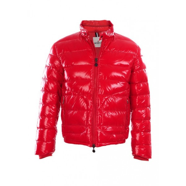 Moncler Fashion rosso Semplice Collare Mock E Zipper caldo Uomo Cappotti uscita